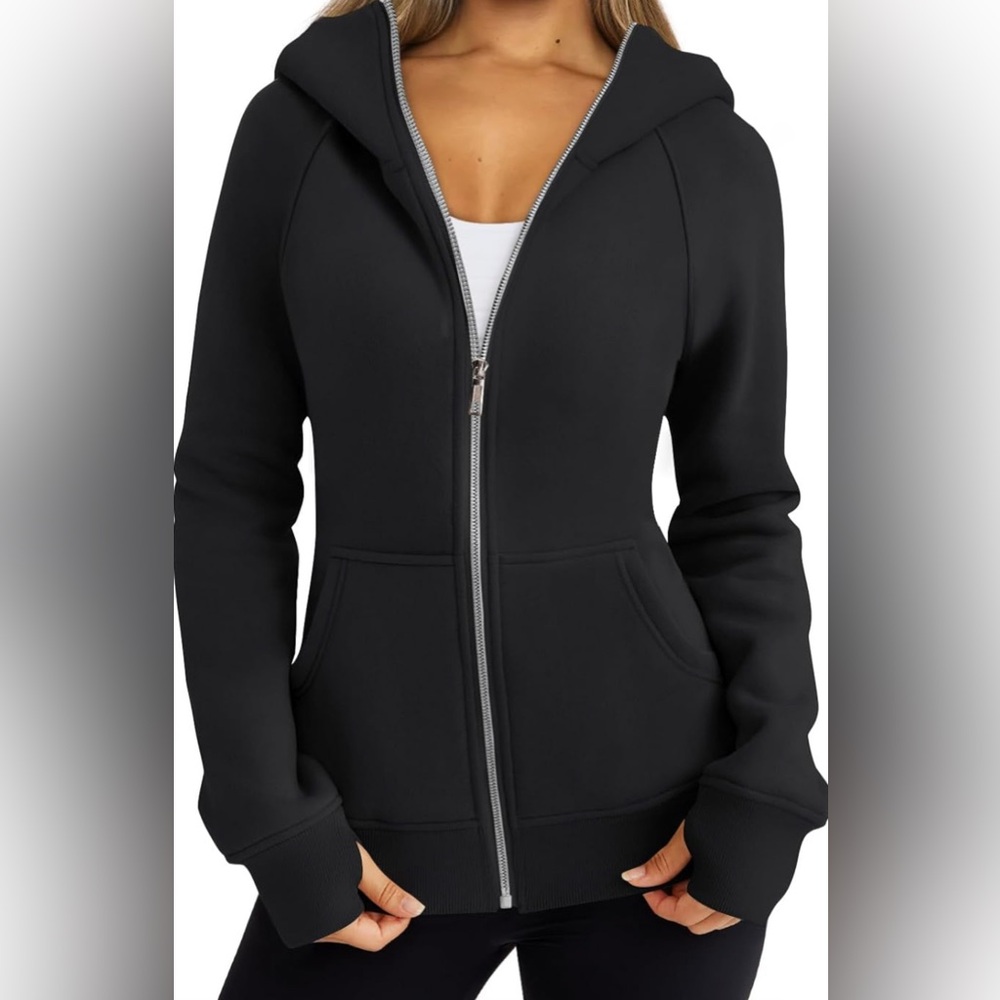 Trendy Queen Womens Zip Up Hoodies Fleece Jackets Oversized Sweatshirts Sweater